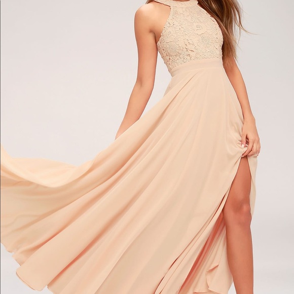 Blush Pink Lace Maxi Dress Pink Lace Overlay Maxi Maternity Pink Blush Lace  Maxi Dress Light